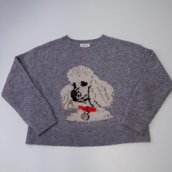 & Other Stories Sweater Women Large Wool Alpaca Poodle Dog Paris Party Core No - Picture 1 of 13